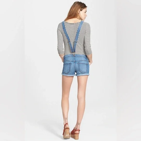 Free People Light Blue Women's Denim Overalls - Picture 2 of 12